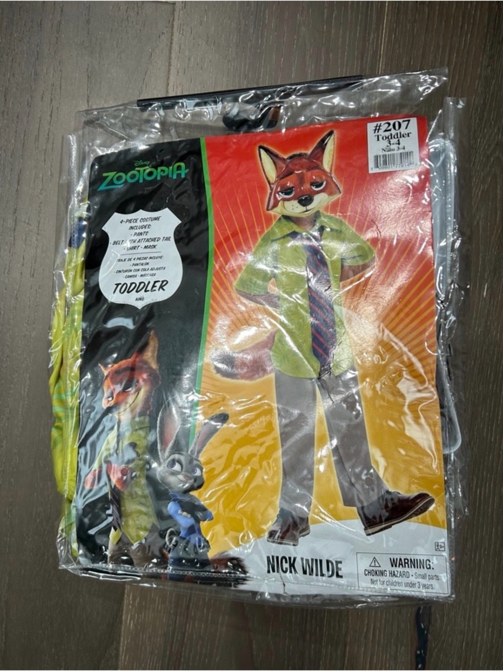 Amscan Zootopia Nick Wilde toddler costume. 3-4T nwt(hs)
